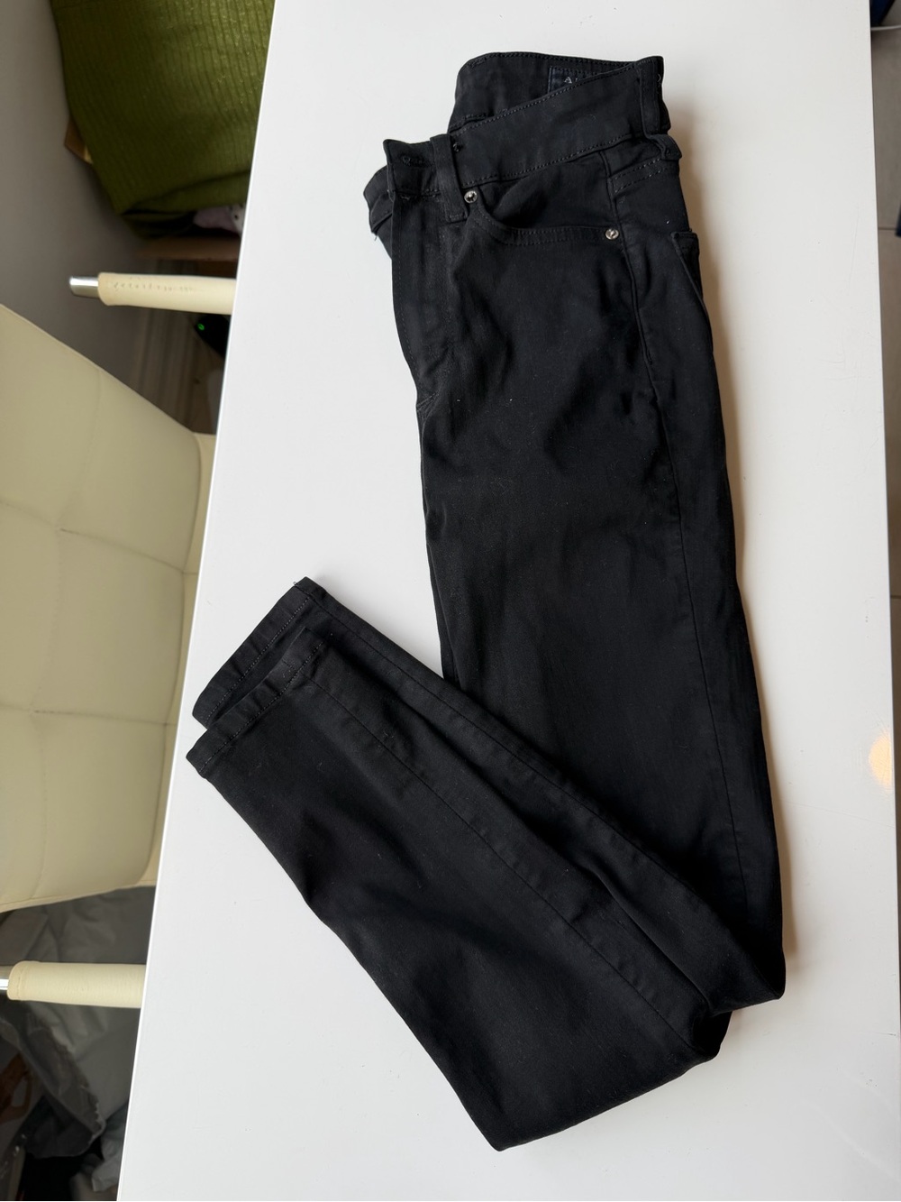 AllSaints Black Denim Day Skinny Jeans